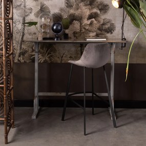 Dutchbone Declan Grijze Ijzeren Bartafel - 140 X 50cm.