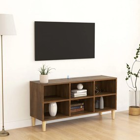 vidaXL Tv-meubel met houten poten 103,5x30x50 cm bruineikenkleurig
