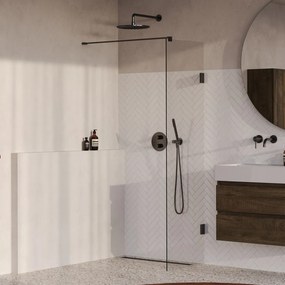 Brauer Void profielloze inloopdouche 60cm gunmetal geborsteld PVD