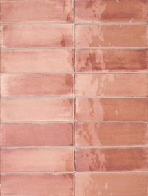 Wandtegel visgraat roze Sartoria Tbrick 16x5cm apricot glans gerectificeerd
