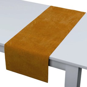 Dekoria Rechthoekige tafelloper collectie Velvet geel 40 × 130 cm
