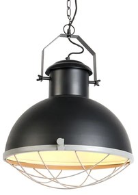 Industriële hanglamp zwart met grijs - Engine Industriele / Industrie / Industrial, Landelijk / Rustiek E27 rond Binnenverlichting Lamp