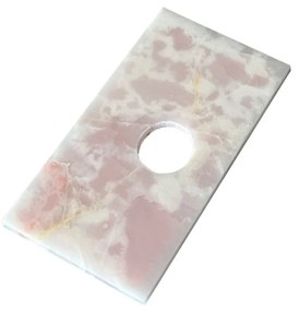 Fontana Pink Onyx Micro Marble toiletmeubel 40cm zwart mat