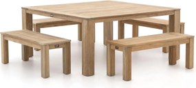 Picknickset ROUGH | 8 personen | Tuinset teakhout | 5-delig | Kees Smit Tuinmeubelen
