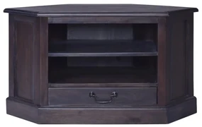 vidaXL Tv-hoekmeubel 80x40x49 cm massief mahoniehout lichtzwart