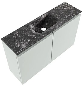 Mondiaz Ture DLux toiletmeubel 80cm greey met wastafel lava midden zonder kraangat