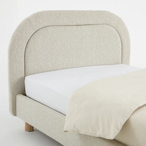 Bed in bouclé met lattenbodem, Kiera