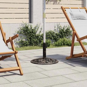 vidaXL Parasolvoet 12 kg 48 cm gietijzer bronskleurig