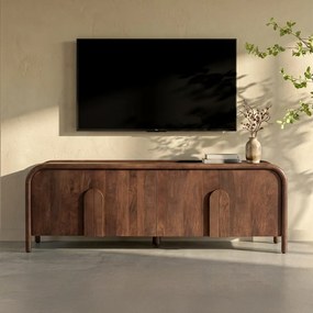 Design Tv-meubel Hout Met Ronde Hoeken 160 Cm - 160x40x55cm.