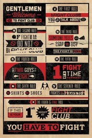 Poster Vechtclub - Regels
