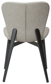 Dan-Form Paragon Design Eetkamerstoel Grijsbruin Boucle Met Zwart Essen
