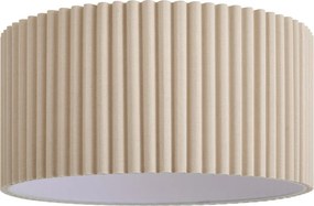 Japandi lampenkap van beige linnen 50/50/25 - Scalloped Single