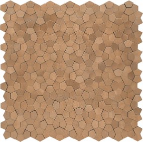 Zelfklevende Mozaïektegels Metaal | Pentagon 3D Zalm | 28,2×28,2 cm | Keuken, Bad &amp; WC