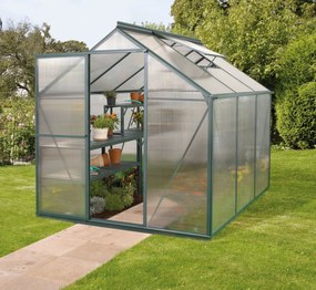 Vitavia Triton serre - 3,8m² - met 6 mm polycarbonaat - Donkergroen