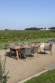 4 Seasons Outdoor Jura dining set olijfgroen met Noah tafel 260 cm * Sale *      taupe weerbestendig