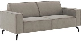 Goossens Hoekbank Hercules grijs, microvezel, 2,5-zits, modern design