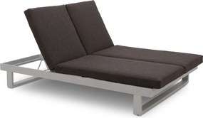 Lifestyle Garden Furniture Massimo Ligbed Met Kussen Wit/dark Grey Aluminium Wit