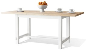 RANDAL Sonoma Eik / Wit, RETRO UITSCHUIFBARE TAFEL