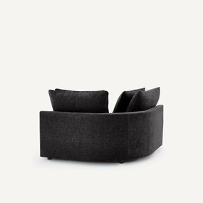 Modulair hoekbank in chenille fluweel, TIBERIO