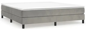 vidaXL Boxspringframe fluweel lichtgrijs 180x200 cm