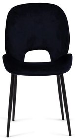 Rivièra Maison - Mr. Beekman Dining Chair, velvet III, indigo - Kleur: Indigo