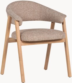 Gestoffeerde eikenhouten stoelen Tunar met armleuningen, 2 stuks