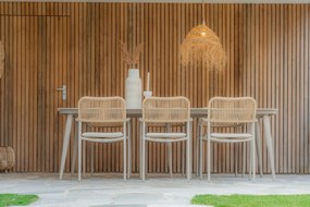 Tuinset 6 personen 240 cm Aluminium/rope Taupe Coco Penya/Vienna