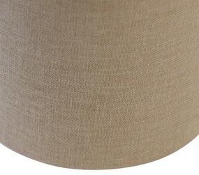 Stoffen lampenkap lichtbruin rond 18/18/14