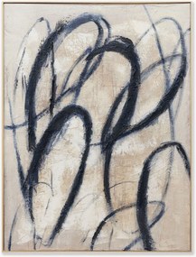 Handgeschilderde canvasprint Blue Billow