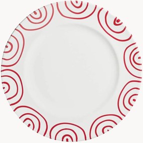 Handgemaakt dinerbord Rotgeflammt