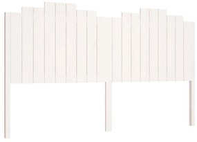 vidaXL Hoofdbord 186x4x110 cm massief grenenhout wit
