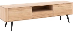 Goossens Tv Dressoir Bjarte, 2 deuren 1 lade 1 open vak 42 cm diep 180 cm breed