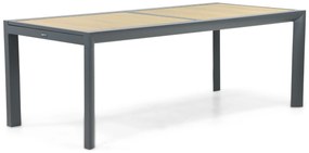 Dining Tuintafel rechthoekig uitschuifbaar 214/273 x 100 cm Aluminium Grijs Rosarno