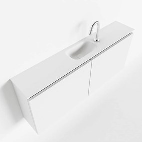 Mondiaz Ture 120cm toiletmeubel talc met wastafel talc midden 1 kraangat