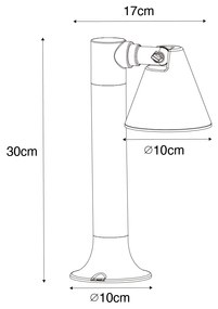 Modern buiten paaltje zwart 30 cm IP44 verstelbaar - Ciara Modern GU10 IP44 Buitenverlichting