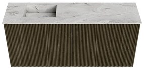 Mondiaz Joya DLux 90cm toiletmeubel shadow met wastafel faye links 1 kraangat glace