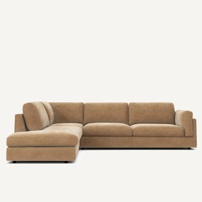 Hoekbank van stonewashed fluweel, César