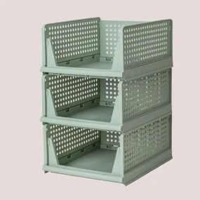 Set Van 3 Kledingorganizers Evadin Celadon & ↑18,8 Cm - Sklum