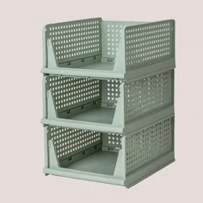 Set Van 3 Kledingorganizers Evadin Celadon & ↑18,8 Cm - Sklum