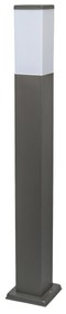 Moderne buitenlamp paal donkergrijs met opaal 80 cm IP44 - Malios