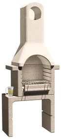 vidaXL Houtskoolbarbecue met schoorsteen beton