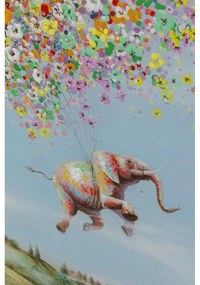 Kare Design Flying Elephant In Day Kleurrijk Schilderij Olifant 120x160