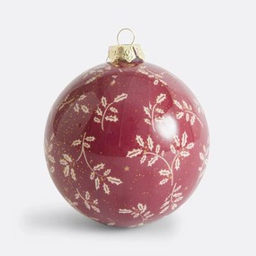 Set van 24 kerstballen met bladprint, Caspar