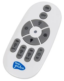 Vloerlamp rotan dimbaar IP65 met afstandsbediening - Saona