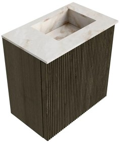 Mondiaz Joya DLux 40cm toiletmeubel shadow met wastafel faye rechts 1 kraangat frappe