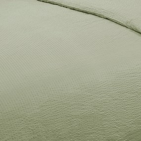 Dekbedovertrek Seersucker - 100% katoen - 140x200/220 - oudgroen