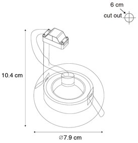 Set van 12 inbouwspots wit rond GU10 50mm IP44 - Xena Modern GU10 IP44 Binnenverlichting Lamp