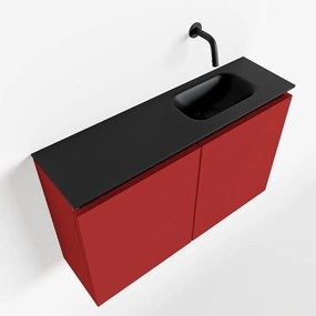 Mondiaz Ture 80cm toiletmeubel fire met wastafel urban rechts geen kraangat