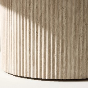 Lage Salontafel Met Ribbels - 80 X 80cm.