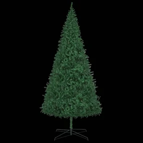 vidaXL Kunstkerstboom met LED's en kerstballen 400 cm groen